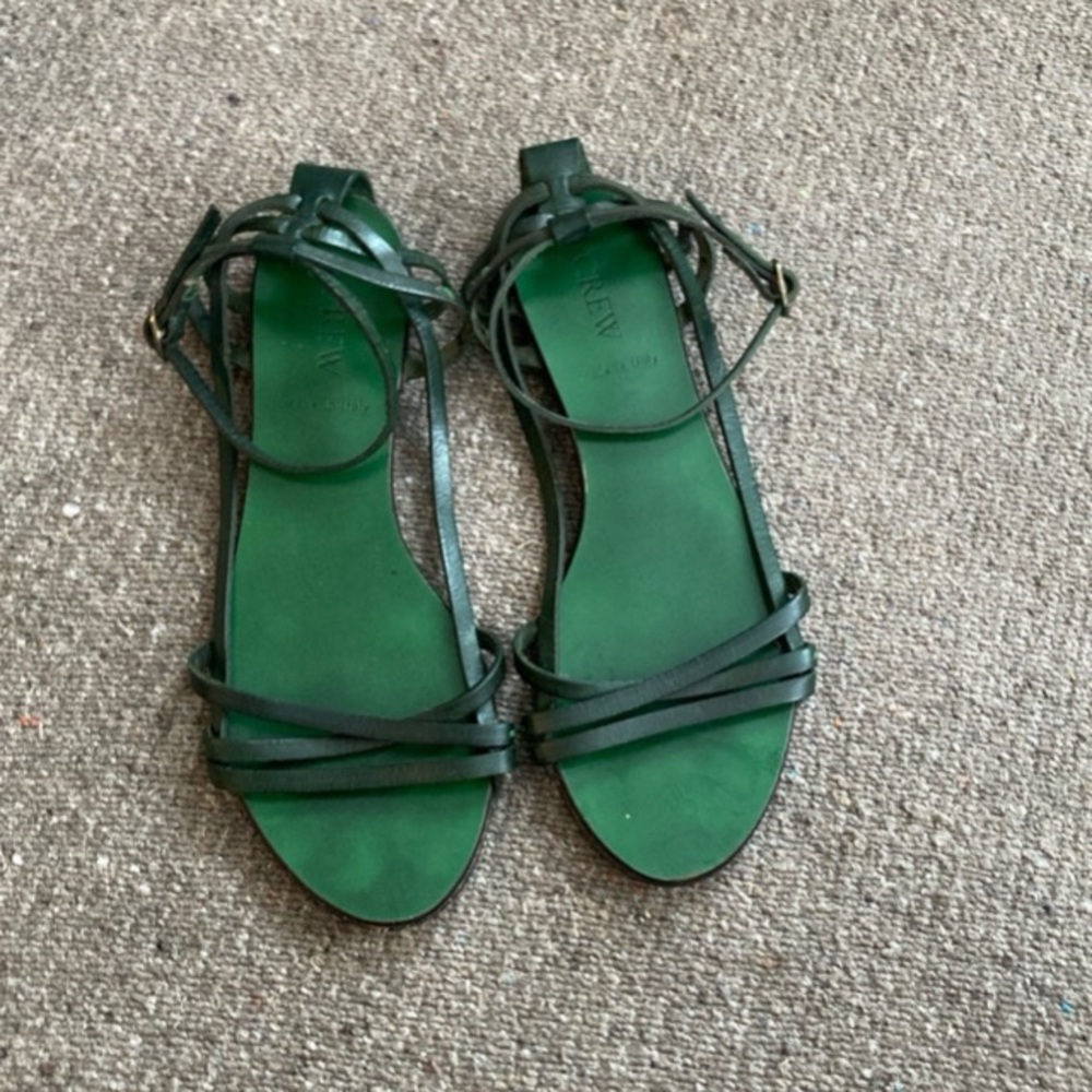 J.crew emerald green sandals